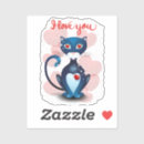Search for romantic cat stickers Kitten