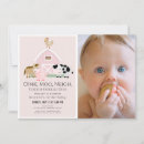 Search for pink farm birthday invitations Cow