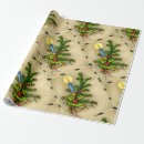 Search for vintage holiday wrapping paper Greenery