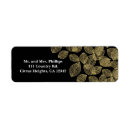 Search for black and gold wedding return address labels Classy