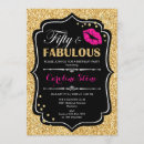 Search for fifty and fabulous 50th birthday invitations Glitter