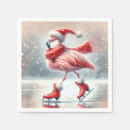 Search for christmas flamingo napkins Whimsical