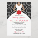 Search for dark bridal shower invitations Damask