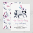 Search for raccoon birthday invitations Boho