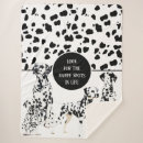 Search for black and white dog blankets Dalmatian spots