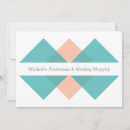 Search for teal and coral wedding invitations Modern