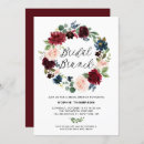 Search for blue floral wreath invitations Burgundy