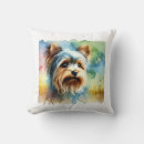 Search for yorkshire terrier cushions Watercolor