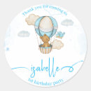 Search for hot air balloon 1st birthday stickers Blue