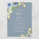 Search for dusty blue and yellow wedding invitations Botanical