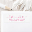 Search for pink return address labels Modern