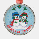 Search for snowman couple christmas tree decorations Winter wonderland