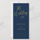Search for navy and gold wedding programs Modern