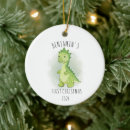 Search for baby dinosaur christmas tree decorations Baby's first christmas