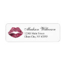 Search for red lips return address labels Glam