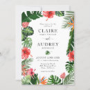Search for paradise wedding invitations Greenery