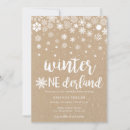 Search for winter wonderland 1st birthday invitations Onederland