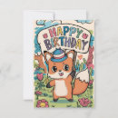 Search for fox birthday cards Whimsical