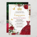 Search for burgundy and gold quinceanera invitations Mexican spanish latina