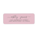 Search for elegant pink return address labels Calligraphy