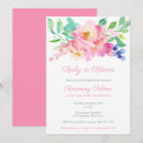 Search for floral baby girl shower invitations Summer