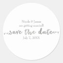 Search for silver save the date stickers Elegant