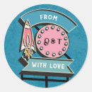 Search for retro futuristic stickers Vintage