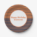 Search for navy blue and orange plates Trendy