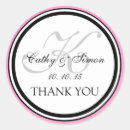 Search for pink black thank you stickers Initial