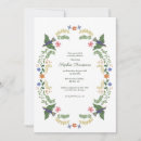 Search for floral wreath baby shower invitations Whimsical