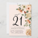 Search for vintage 21st birthday invitations Floral