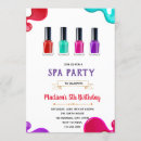 Search for nail polish birthday invitations Spa party