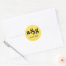Search for yellow wedding stickers Elegant