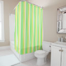 Search for lime green striped shower curtains White