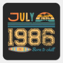 Search for made in 1986 stickers Retro