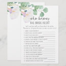 Search for who knows the bride best Modern