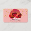 Search for flower shape business cards Yoga instructor