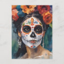 Search for day of the dead woman postcards Beautiful
