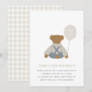 Search for teddy bear birthday invitations Blue