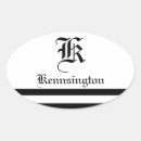 Search for oval monogram stickers Black and white