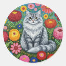 Search for grey cats stickers Flowers