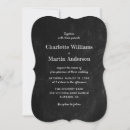 Search for rustic chalkboard wedding invitations Black and white