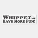 Search for whippet bumper stickers Breed