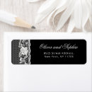 Search for white lace return address labels Black and white