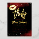 Search for red lips invitations Gold