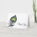 Search for peacock thank you cards Feather