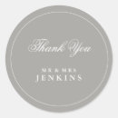 Search for grey round wedding stickers Grey and white