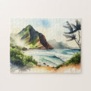 Search for beaches hawaii of puzzles Watercolor