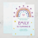 Search for heart birthday invitations Rainbows and hearts