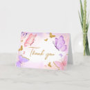 Search for pink butterfly thank you cards Gold